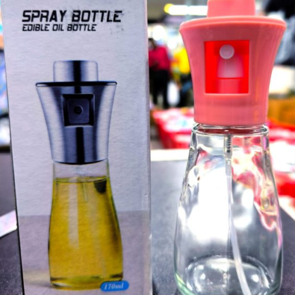 Oil Spray Dispenser / Oil Spray Bottle Pump For Cooking, Bbq, Baking, Frying, Salad (random Color) 170ml