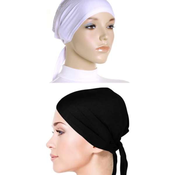 Pack Of 2 Inner Hijab Cap Muslim Inner Hijab Cap / Muslim Women Plain Hat Islamic Inner Caps Head Wear Under Scarf Hijab