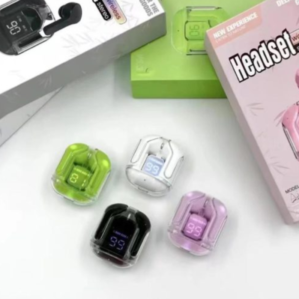 Air31 Earbuds Wireless Crystal Transparent Body | Air 31 Bluetooth Ear Bud – (without Pouch)